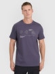 Męski t-shirt z nadrukiem 4F 4FWSS25TTSHM1982 - granatowy