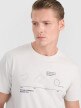 Męski t-shirt z nadrukiem 4F 4FWSS25TTSHM1982 - szary