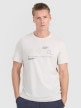 4F Męski tshirt z nadrukiem 4F 4FWSS25TTSHM1982  szary Szary