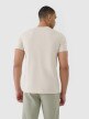 Męski t-shirt z nadrukiem 4F 4FWSS25TTSHM2004 - beżowy