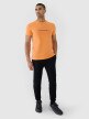 Męski t-shirt z nadrukiem 4F 4FWSS25TTSHM2004 - pomarańczowy
