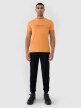 Męski t-shirt z nadrukiem 4F 4FWSS25TTSHM2004 - pomarańczowy