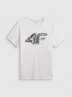 mini: Męski t-shirt z nadrukiem 4F 4FWSS26TTSHM2659 - biały (7)
