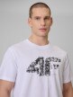 mini: Męski t-shirt z nadrukiem 4F 4FWSS26TTSHM2659 - biały (4)