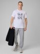 mini: Męski t-shirt z nadrukiem 4F 4FWSS26TTSHM2664 - biały (2)