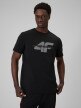  4F Męski tshirt z nadrukiem 4F 4FWSS26TTSHM2666  czarny Czarny