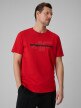  4F Męski tshirt z nadrukiem 4F 4FWSS26TTSHM2666  czerwony Czerwony