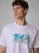 mini: Męski t-shirt z nadrukiem 4F 4FWSS26TTSHM2823 - biały (3)