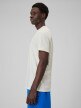 mini: Męski t-shirt z nadrukiem 4F 4FWSS26TTSHM3033 - kremowy (3)