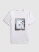 mini: Męski t-shirt z nadrukiem 4F 4FWSS26TTSHM3034 - biały (5)