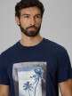 mini: Męski t-shirt z nadrukiem 4F 4FWSS26TTSHM3034 - granatowy (3)