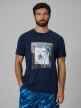 Obrazek dla: 4F Męski tshirt z nadrukiem 4F 4FWSS26TTSHM3034  granatowy Granatowy