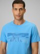 mini: Męski t-shirt z nadrukiem 4F 4FWSS26TTSHM3035 - niebieski (3)