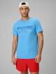  4F Męski tshirt z nadrukiem 4F 4FWSS26TTSHM3035  niebieski Niebieski