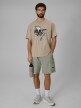 mini: Męski t-shirt z nadrukiem 4F 4FWSS26TTSHM3333 - beżowy (2)