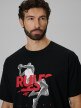 mini: Męski t-shirt z nadrukiem 4F 4FWSS26TTSHM3333 - czarny (3)