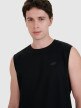 Męski tank top 4F 4FWMM00TSLEM125 - czarny