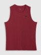 4F Męski tank top treningowy 4F 4FWAW25TFSLM574  czerwony Czerwony