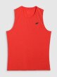 Męski tank top treningowy 4F 4FWAW25TFSLM574 - czerwony