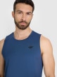 Męski tank top treningowy 4F 4FWAW25TFSLM574 - niebieski