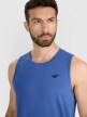 Męski tank top treningowy 4F 4FWAW25TFSLM574 - niebieski