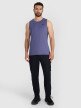 Męski tank top treningowy 4F 4FWAW25TFSLM574 - niebieski