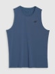 Męski tank top treningowy 4F 4FWAW25TFSLM574 - niebieski