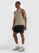 mini: Męski tank top treninowy 4F 4FWAW25TFSLM554 - oliwkowy (3)