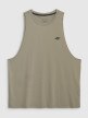 mini: Męski tank top treninowy 4F 4FWAW25TFSLM554 - oliwkowy (7)
