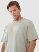 Męski tshirt oversize 4F 4FWSS25TTSHM1961 - oliwkowy