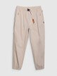 Męskie spodnie casual 4F 4FWSS25TTROM1001 - beżowe