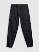 mini: Męskie spodnie casual cargo 4F 4FWAW25TTROM1210 - czarne (6)