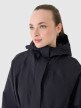 Damska parka przejściowa 4F 4FWSS25TTJAF718 - czarna