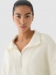 Bluza dresowa nierozpinana damska 4F x Anna Lewandowska 4FALSAW24TSWSF1743 - kremowa