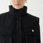 Damski bezrękawnik puchowy Guess Aurlie SL Puffer Overshirt - czarny