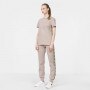 Damski t-shirt z nadrukiem GUESS ADELE SS CN TEE - brązowy