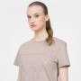 Damski t-shirt z nadrukiem GUESS ADELE SS CN TEE - brązowy