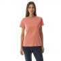 Damski t-shirt z nadrukiem Guess Adele SS CN Tee - koral