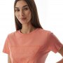 Damski t-shirt z nadrukiem Guess Adele SS CN Tee - koral