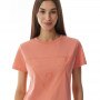GUESS Damski tshirt z nadrukiem Guess Adele SS CN Tee  koral Pudrowy koral