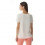 mini: Damski t-shirt z nadrukiem GUESS ADELE SS CN TEE - kremowy/ecru (4)