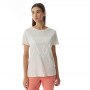 GUESS Damski tshirt z nadrukiem GUESS ADELE SS CN TEE  kremowy/ecru Kremowy