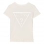 mini: Damski t-shirt z nadrukiem GUESS ADELE SS CN TEE - kremowy/ecru (5)