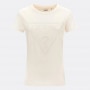 mini: Damski t-shirt z nadrukiem GUESS ADELE SS CN TEE - kremowy/ecru (2)