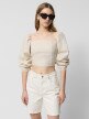 mini: Damska bluzka Outhorn OTHWSS24TSHIF064 - beżowa (1)