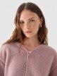 Damski polar sherpa rozpinany Outhorn OTHWAW24TJACF219  - różowy