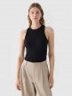Outhorn Damski top basic Outhorn OTHWAW24TSLEF153  czarny Czarny