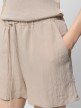 mini: Damskie spodenki dresowe Outhorn OTHWSS24TSHOF582 - beżowe (3)