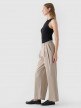 Damskie spodnie casual tkaninowe Outhorn OTHWAW24TTROF0904 - brązowe