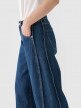 Damskie jeansy barrell  Outhorn OTHWAW24TJNSF013 - granatowe